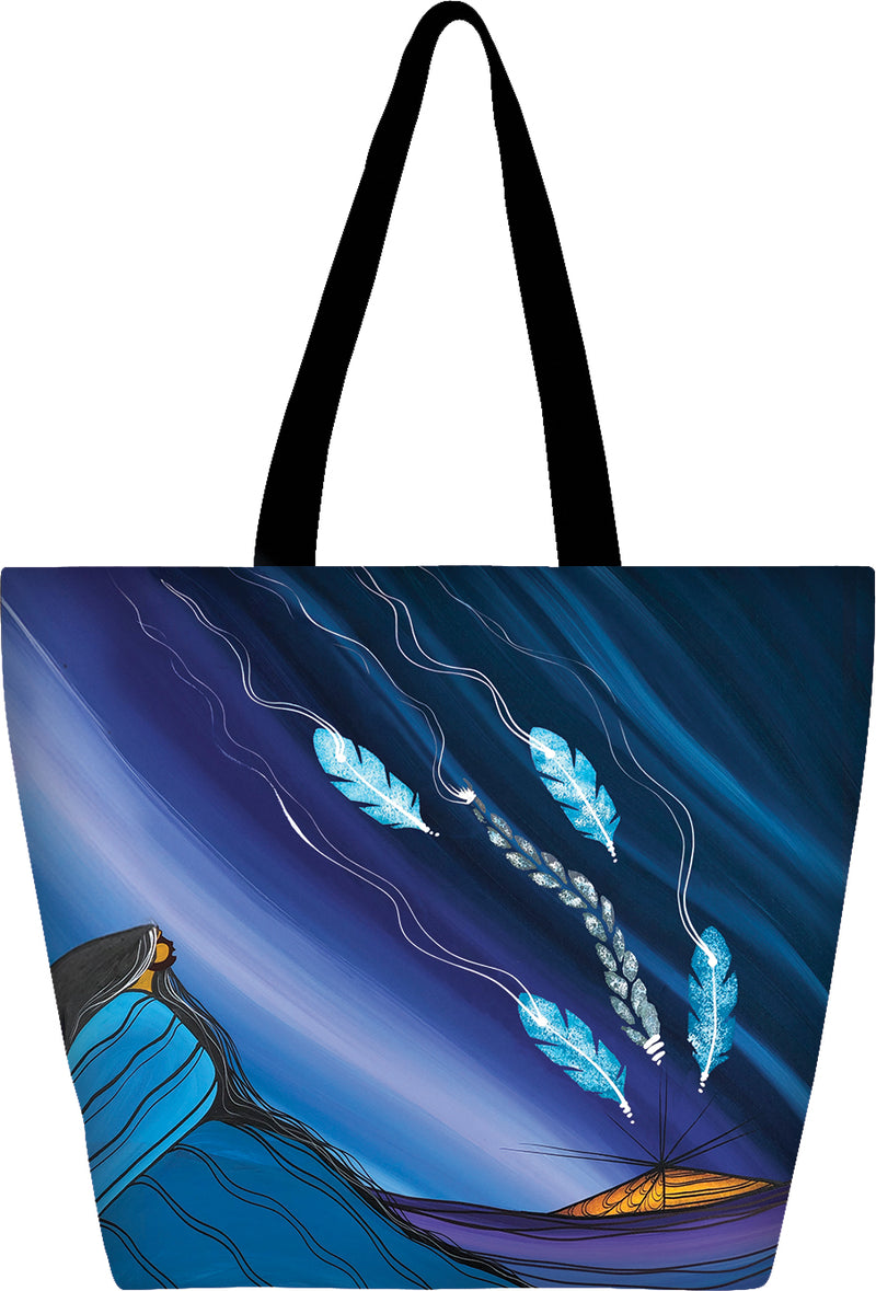 Printed Tote Bag - Feathers (Avail. Summer 2024)