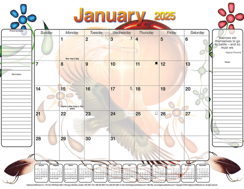 2025 12-Month Desktop Calendar (Avail. Summer, 2024)