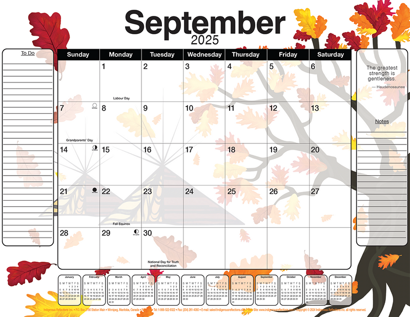 2025 12-Month Desktop Calendar