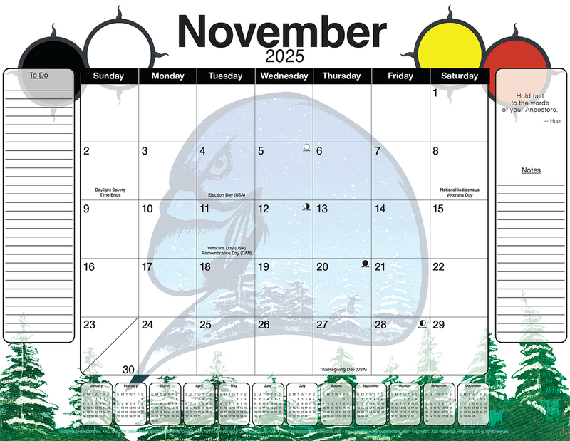 2025 12-Month Desktop Calendar