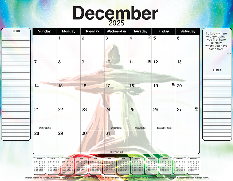 2025 12-Month Desktop Calendar