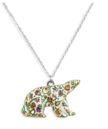 Spring Bear Charm Necklace