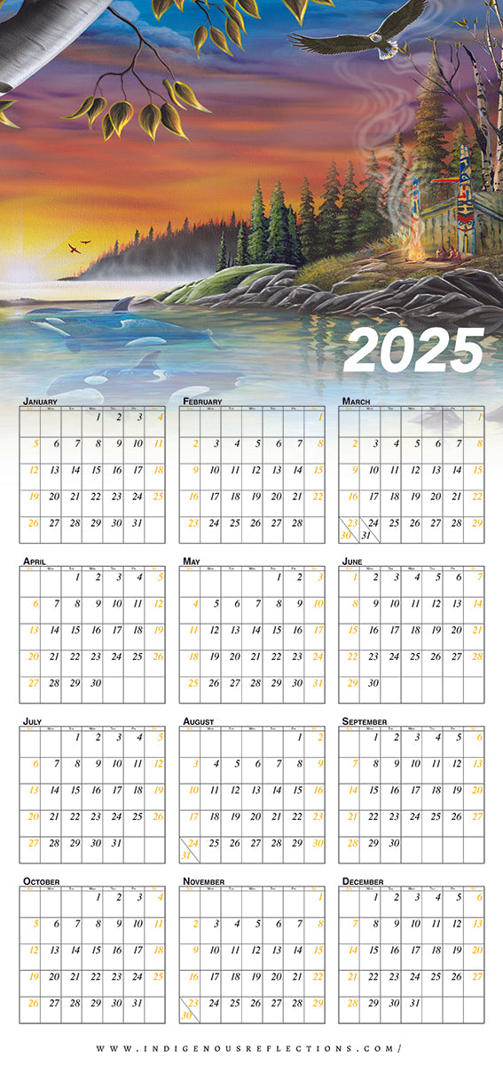 2025 Wipe-clean Calendar (Whales)