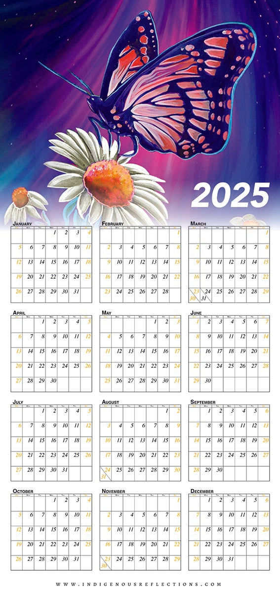 2025 Wipe-clean Calendar (Butterfly)