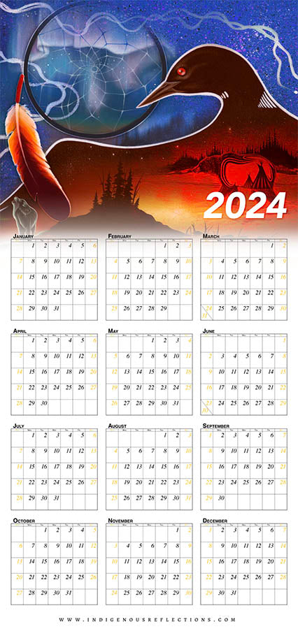 2024 Wipe-clean Calendar (Loon)