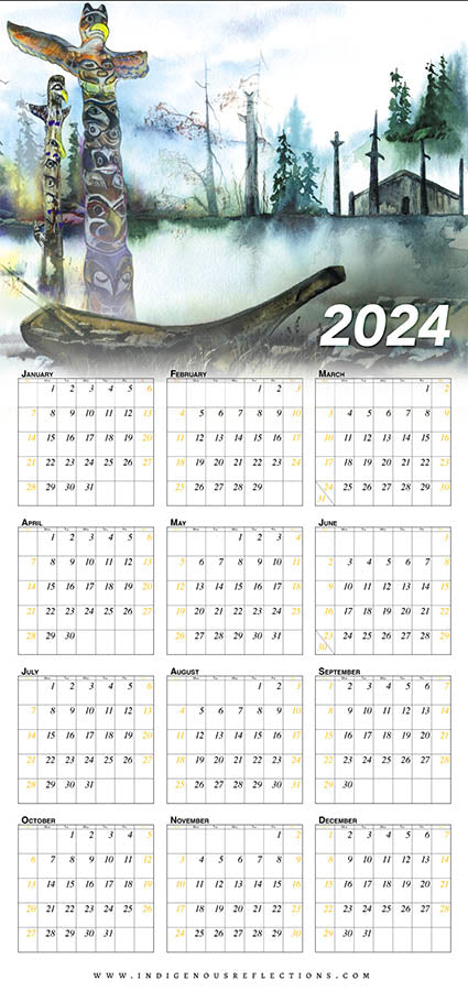 2024 Wipe-clean Calendar (Longhouse)