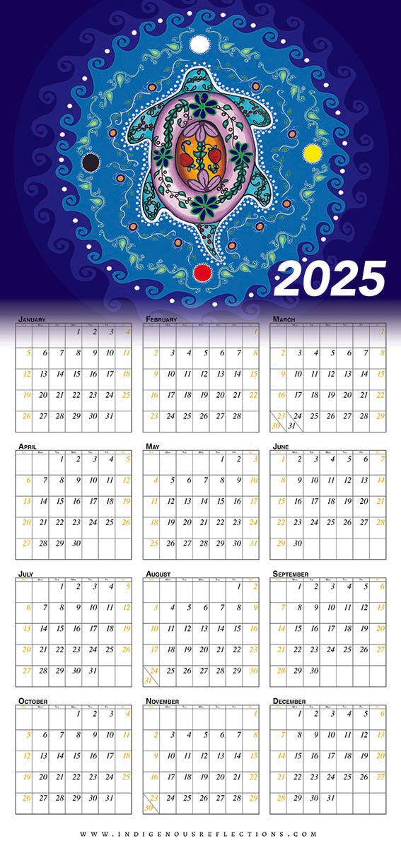 2025 Wipe-clean Calendar (Turtle)