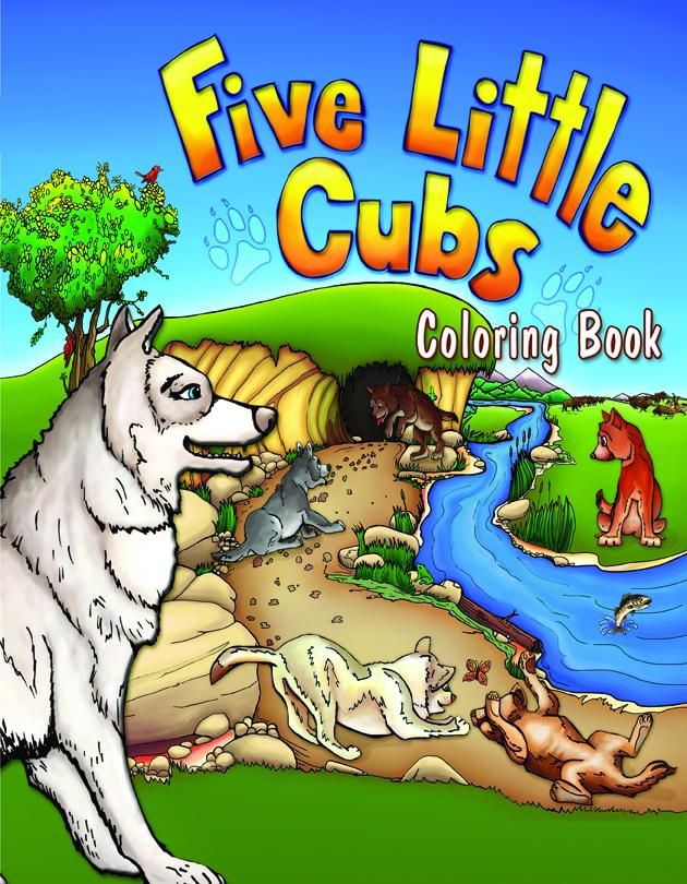 Coloring Book - Five Little Cubs