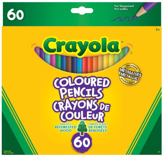 Crayola Coloured Pencils, 60 Count