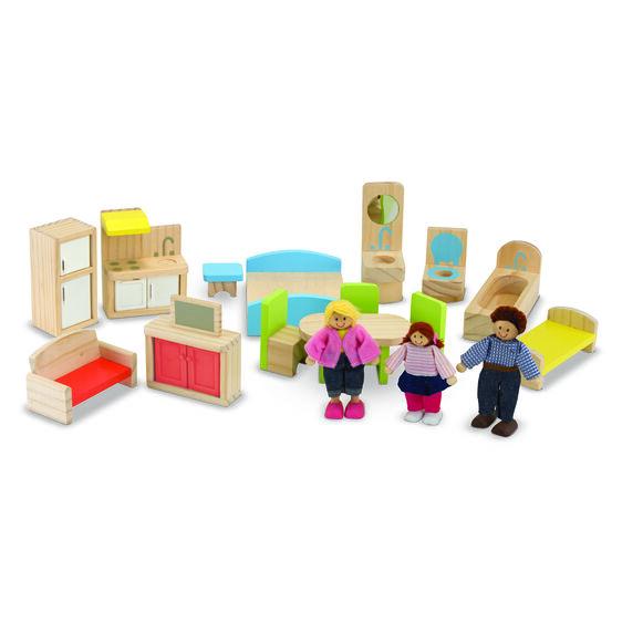Dollhouse and Furniture Set