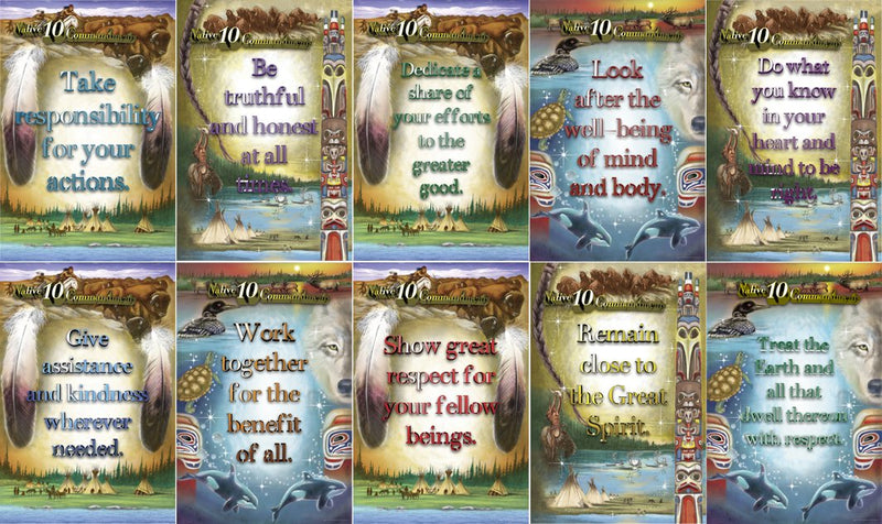 Native 10 Commandments Poster Set