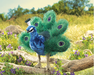 Hand Puppet - Small Peacock
