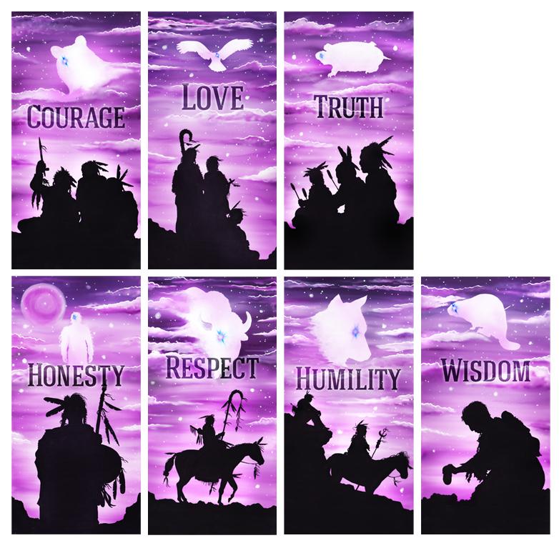 Warriors Seven Teachings Poster Set