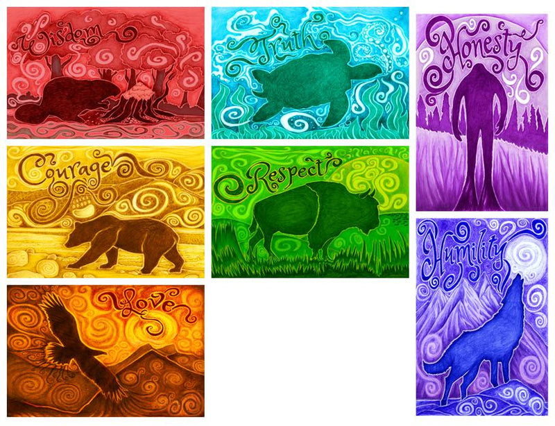 Seven Teachings Animals Poster Set